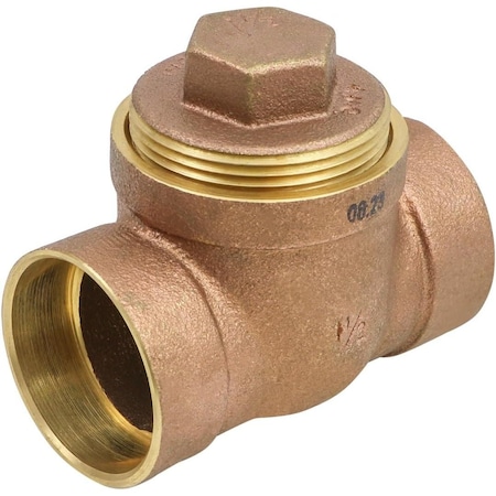 Everflow Cast Brass DWV Dandy Cleanout Tee with Plug 1-1/2 in. C for Drain, Waste and Vents BDWV1375